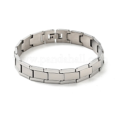 Non-Tarnish 201 Stainless Steel Rectangle Watch Band Bracelet&nbsp;BJEW-H550-02P