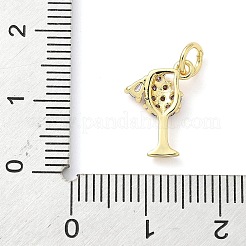 Brass Micro Pave Cubic Zirconia Pendants&nbsp;KK-Z120-57B-01