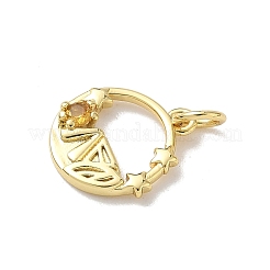 Brass Micro Pave Cubic Zirconia Charms&nbsp;KK-A273-16G