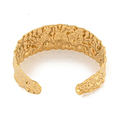 Ion Plating(IP) Textured 304 Stainless Steel Wrap Cuff Bangle for Women Men&nbsp;BJEW-P331-18G