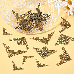 120Pcs 4 Styles Iron Filigree Joiners&nbsp;FIND-SC0017-15