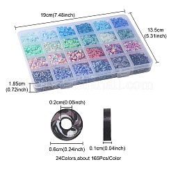 3960Pcs 24 Style Handmade Polymer Clay Beads&nbsp;CLAY-YW0001-77