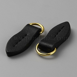Leaf Shape Leather Zipper Heads&nbsp;FIND-WH0139-145B