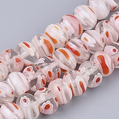 Handmade Millefiori Glass Beads Strands&nbsp;LK-T001-08