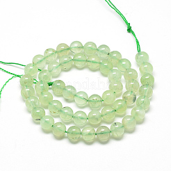 Natural Prehnite Beads Strands&nbsp;G-S263-4mm-04