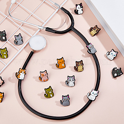 24Pcs Cat Shape Silicone Pencil Buckle&nbsp;AJEW-FH0005-96