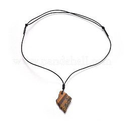 Natural Tiger Eyes Pendant Necklaces&nbsp;NJEW-JN02308