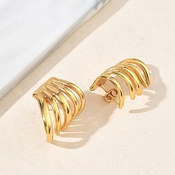 Claw Shape 304 Stainless Steel Stud Earrings for Women&nbsp;EJEW-K333-06G