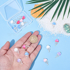 20Pcs 5 Colors Alloy Resin Pendants&nbsp;FIND-BM0001-61S