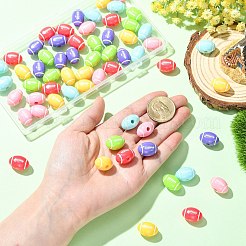 60Pcs 6 Colors Opaque Acrylic European Beads&nbsp;SACR-CJ0001-92