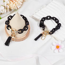2Pcs Acrylic Cable Chain Bracelet Pendant Decorations&nbsp;AJEW-SC0003-71F