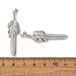 Brass Micro Pave Cubic Zirconia Pendants&nbsp;KK-F911-21P