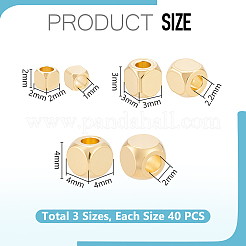 120Pcs 3 Styles 201 Stainless Steel Beads&nbsp;STAS-UN0064-36