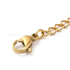 10Pcs 5 Size Ion Plating(IP) 304 Stainless Steel Chain Extender&nbsp;STAS-E192-03G