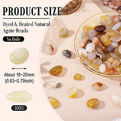 250G Dyed & Heated Natural Agate Beads&nbsp;G-TA0002-73B