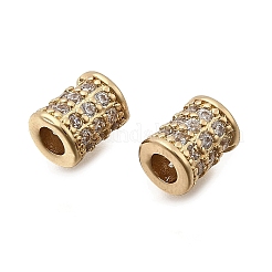 Brass Micro Pave Cubic Zirconia Beads&nbsp;KK-Z126-09G