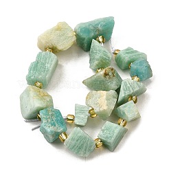 Raw Rough Natural Amazonite Beads Strands&nbsp;G-Z087-A04