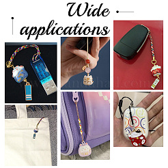 1 Set Japanese Style Enamel Lucky Cat Brass Bell Decoration Phone Charms Strap&nbsp;KEYC-PH0001-89