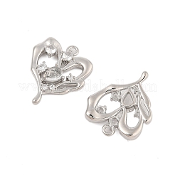 Brass Micro Pave Cubic Zirconia Pendants&nbsp;KK-L223-019P