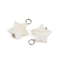 Natural Shell Star Pendants&nbsp;STAS-D378-35P