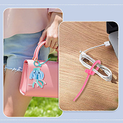 30Pcs Flower Shape Silicone Cable Zip Ties&nbsp;AJEW-TADJ0001-10