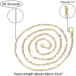Brass Cable Chains Necklace Making&nbsp;MAK-PH0004-15