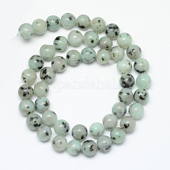 Natural Sesame Jasper/Kiwi Jasper Bead Strands&nbsp;X-G-R345-8mm-28