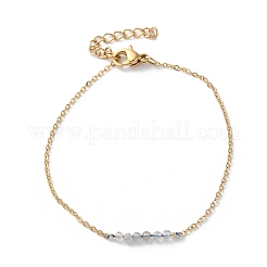 304 Stainless Steel Natural Labradorite Beads Link Bracelets&nbsp;BJEW-A036-15G