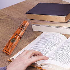 Map & Compass Pattern Leather Pen Bag&nbsp;AJEW-WH0348-59