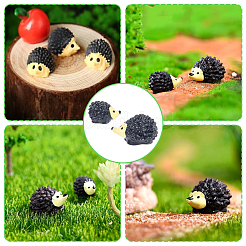 40Pcs 2 Styles Resin Hedgehog Display Decoration&nbsp;DJEW-SP0001-42