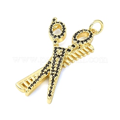 Brass Micro Pave Cubic Zirconia Pendants&nbsp;LS-KK-H270-04G