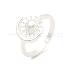 Brass Cuff Open Rings&nbsp;RJEW-C157-04MS