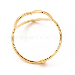 Ion Plating(IP) 201 Stainless Steel Open Cuff Ring&nbsp;RJEW-E063-47G