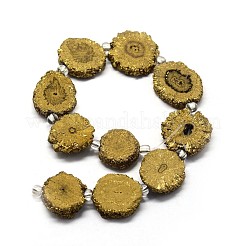 Natural Druzy Quartz Crystal Beads Strands&nbsp;G-F582-A03