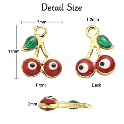 50Pcs Rack Plating Brass Enamel Pendants&nbsp;KK-CJ0001-87