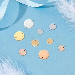 9Pcs 9 Style 201 Stainless Steel Connector Charms&nbsp;STAS-UN0036-92