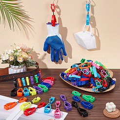 90Pcs 9 Colors Plastic Glove Grabber Clip&nbsp;AJEW-WA0003-68