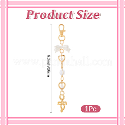 1Pc Zinc Alloy & ABS Imitation Pearl Pendant Decorations&nbsp;KEYC-BBC0001-27