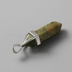 Natural Unakite Double Terminal Pointed Pendants&nbsp;G-TAC0001-07B