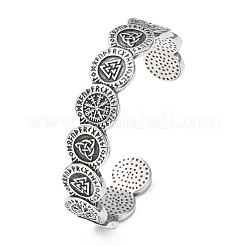 Viking 316 Surgical Stainless Steel Cuff Bangles&nbsp;BJEW-C142-16AS