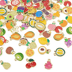 112Pcs 28 Styles Fruit Alloy Enamel Charms&nbsp;FIND-TA0008-83