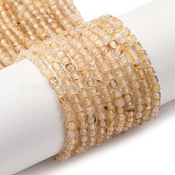 Natural Gold Rutilated Quartz  Beads Strands&nbsp;G-B142-C03-2x2mm