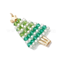 Glass Seed Beaded Christmas Tree with Star Pendants&nbsp;PALLOY-MZ00858