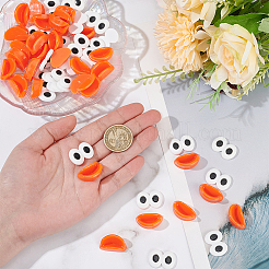 60Pcs 2 Styles Plastic Doll Craft Eyes & Mouth Cabochons&nbsp;KY-AN0001-03