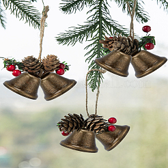 12Pcs Iron Bell Pendants&nbsp;IFIN-LP0001-36