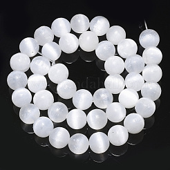 Natural Selenite Beads Strands&nbsp;G-S366-027D