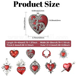 36Pcs 9 Styles Alloy Enamel Pendants&nbsp;FIND-CJ0005-48