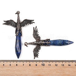 Dyed Natural Lapis Lazuli Faceted Pointed Bullet Shaped Big Pendants&nbsp;G-T145-01R-05