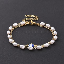 PVD Vacuum Plating 304 Stainless Steel Multi-strand Bracelets&nbsp;BJEW-E054-01G-E