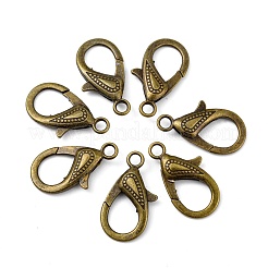 Tibetan Style Alloy Lobster Claw Clasps&nbsp;X-PALLOY-O027-AB01